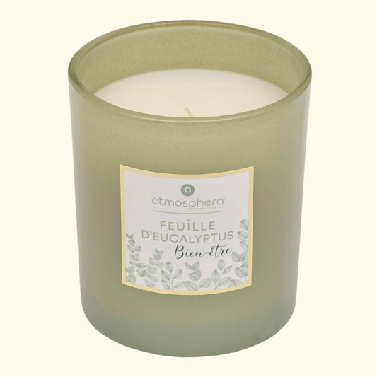 Duftkerze im Glas mit Eukalyptusaroma